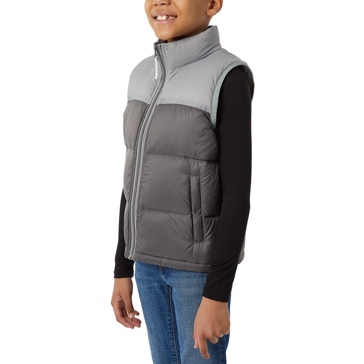 32 Degrees 兒童雙色羽絨背心 灰配色 XS