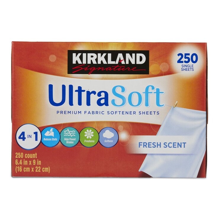 科克蘭 烘衣柔軟去靜電紙 250張 X 2入