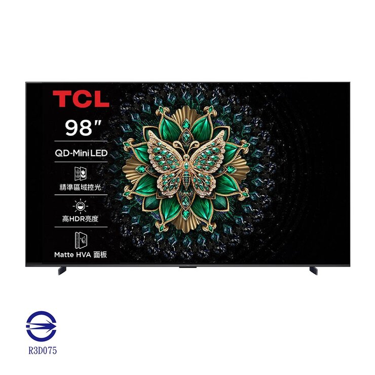 TCL 98吋 4K Mini LED Google TV 量子智能液晶顯示器 不含視訊盒 98C6K