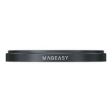 MAGEASY Bright M 不發黃軍規磁吸透明殼 iPhone 17 (白磁圈) + 鏡頭保護貼Lenz(煙霧藍) + Vetro 9H 鋼化玻璃保護膜