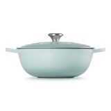 Le Creuset 媽咪鑄鐵鍋 含鋼頭鍋蓋 28公分 悠然綠