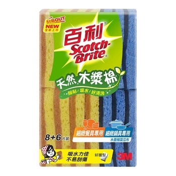 Scotch-Brite 百利 木漿棉菜瓜布 14入