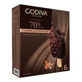 歌帝梵 70% 黑巧克力熟可可杏仁脆粒雪糕 70公克 X 6入
