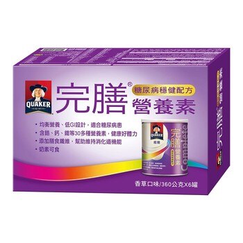 QUAKER桂格 完膳營養素糖尿病穩健配方 360公克X6罐 QUAKER桂格 完膳營養素糖尿病穩健配方 360公克X6罐