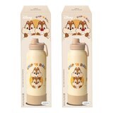 HOUSUXI 舒希 迪士尼 不鏽鋼保冷保溫瓶 1.2公升 X 2件組 奇奇蒂蒂