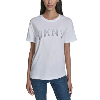 DKNY Jeans 女 Logo 短袖上衣 白 XL