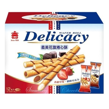 義美花旗捲心酥雙口味組合 12入 (共882公克) 義美花旗捲心酥雙口味組合 12入 (共882公克)