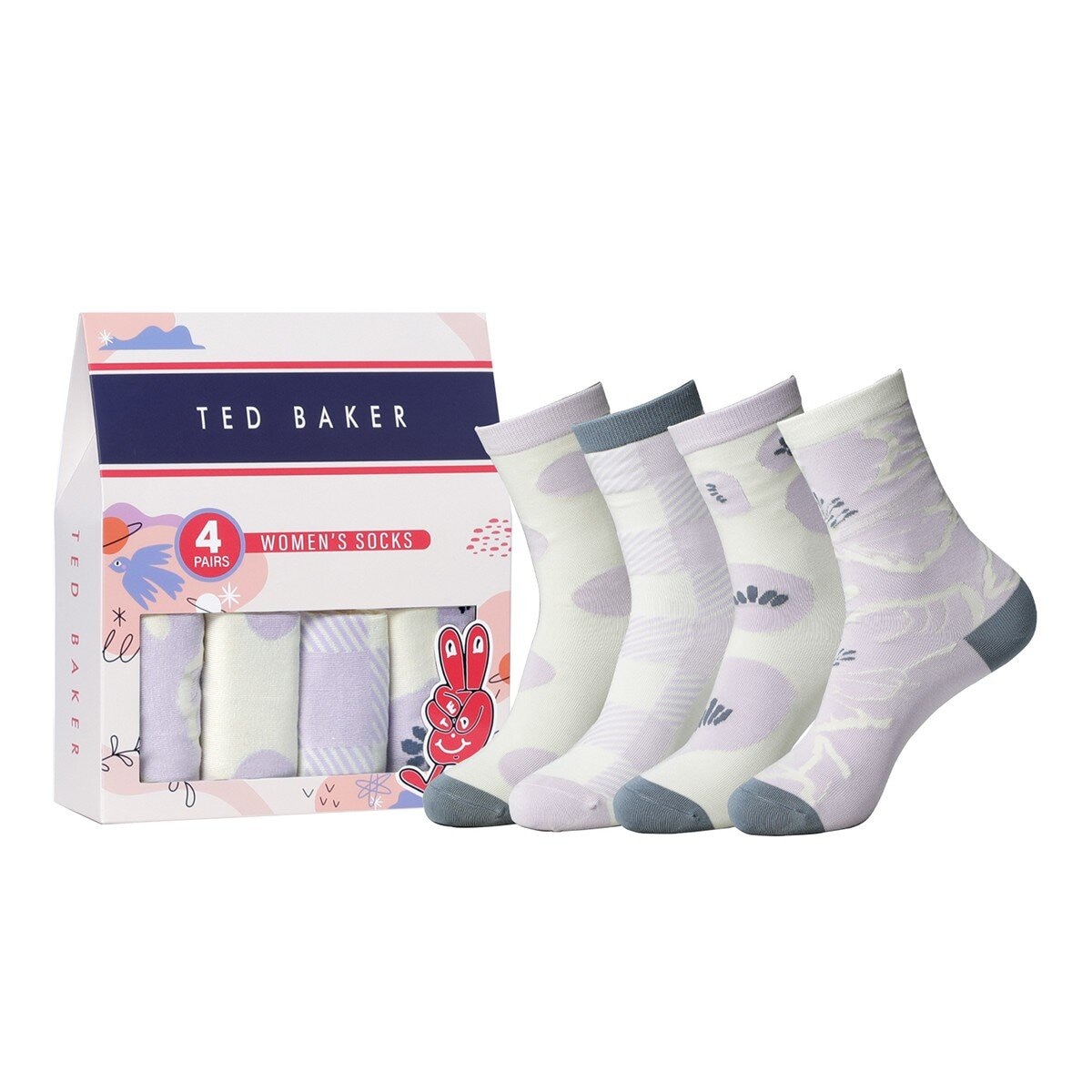 Ted Baker 女中筒襪四入組