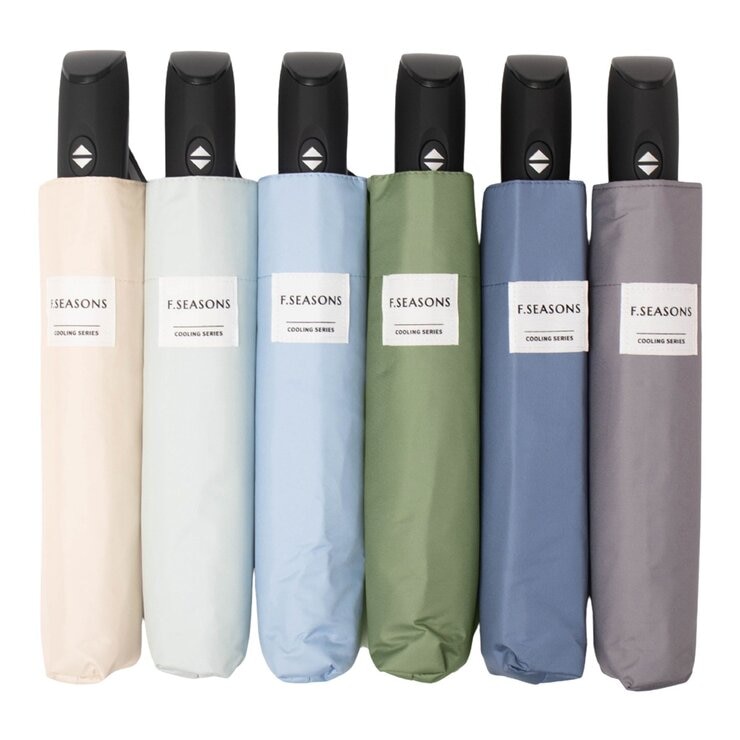 F-SEASONS 46吋 降溫遮陽自動傘 豆綠