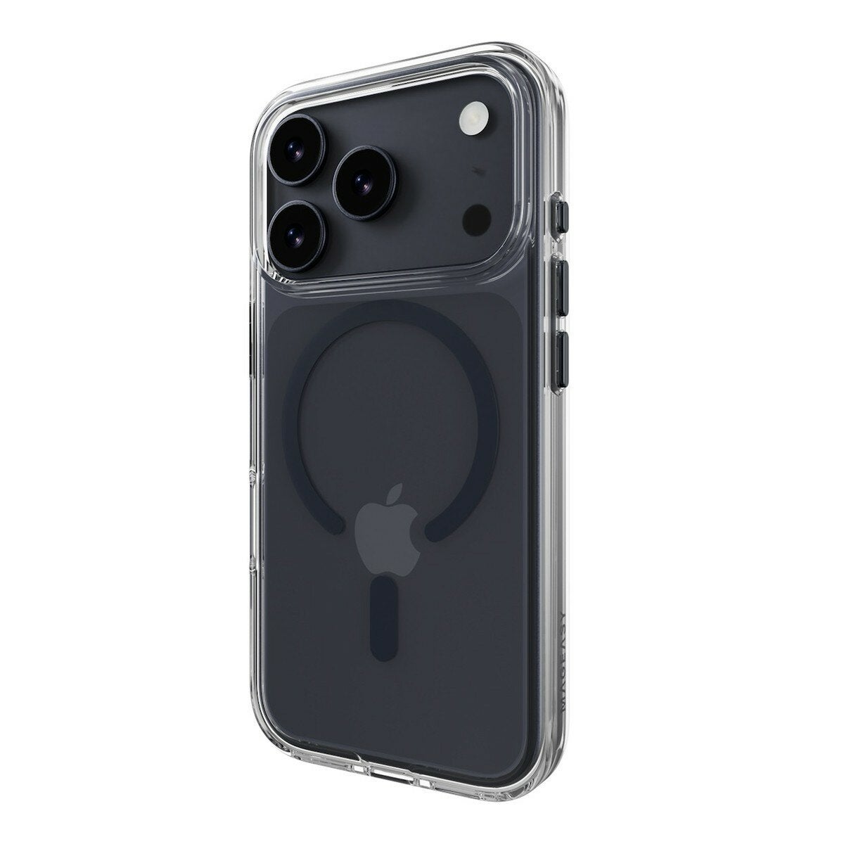 MAGEASY Bright M 不發黃軍規磁吸透明殼 iPhone 17 Pro(午夜磁圈) + 鏡頭保護貼Lenz鈦合金(午夜鈦) + Vetro 9H 鋼化玻璃保護膜