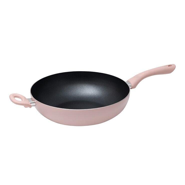 樂扣樂扣 霧感莫蘭迪IH不沾單柄鍋 2件組 28公分炒鍋 + 32公分炒鍋