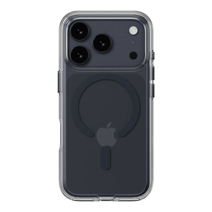 MAGEASY Bright M 不發黃軍規磁吸透明殼 iPhone 17 Pro(午夜磁圈) + 鏡頭保護貼Lenz鈦合金(午夜鈦) + Vetro 9H 鋼化玻璃保護膜