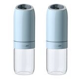 Circle Joy 不鏽鋼電動調味料研磨機 2件組 淺藍 Circle Joy 不鏽鋼電動調味料研磨機 2件組 淺藍