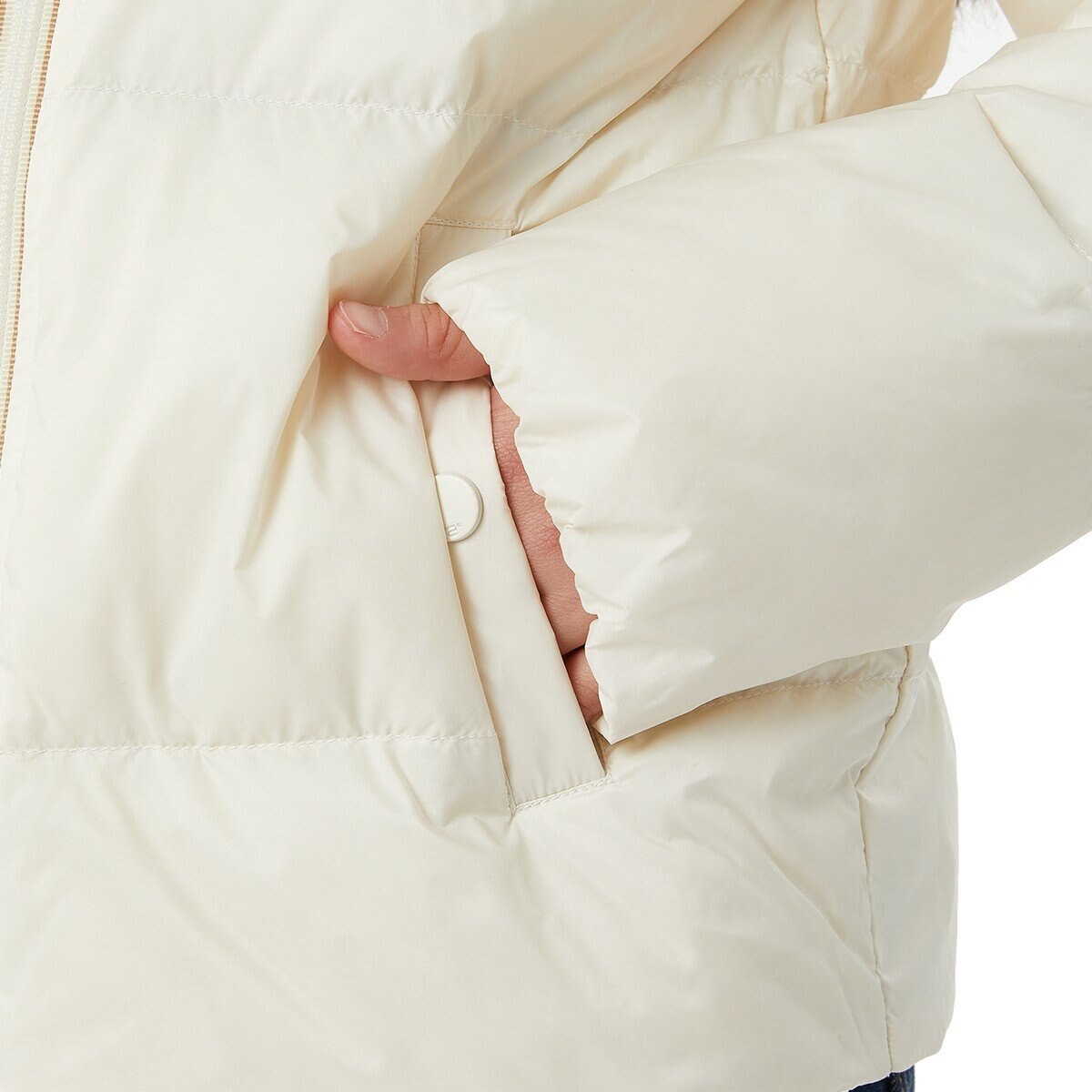 32 Degrees 兒童輕量連帽羽絨外套 米白