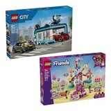 LEGO Friends系列 糖果和杯子蛋糕摩天輪 42700 / 7歲以上 / 城市系列 隧道式洗車廠 60497 / 6歲以上