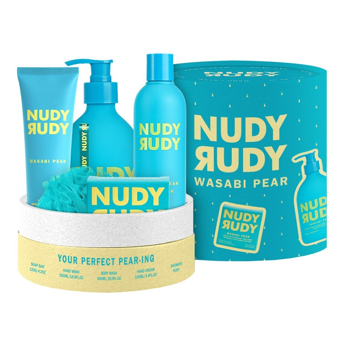 NUDY RUDY 澳洲香皂沐浴保養 5 件組 山葵梨 NUDY RUDY 澳洲香皂沐浴保養 5 件組 山葵梨