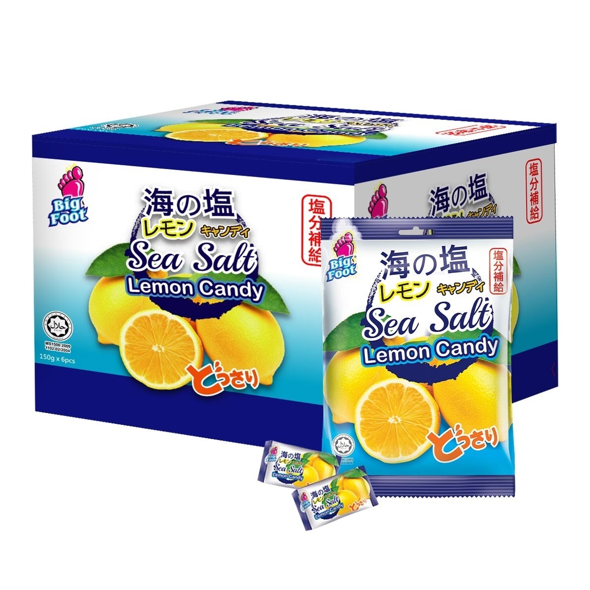 BigFoot 海鹽檸檬糖 150公克 X 6包