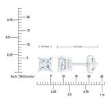1.40克拉 14K白K金 公主方形鑽石耳環 VS2/I