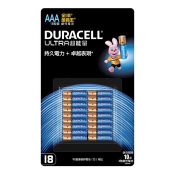 Duracell 金頂超能量電池4號18入 Duracell 金頂超能量電池4號18入