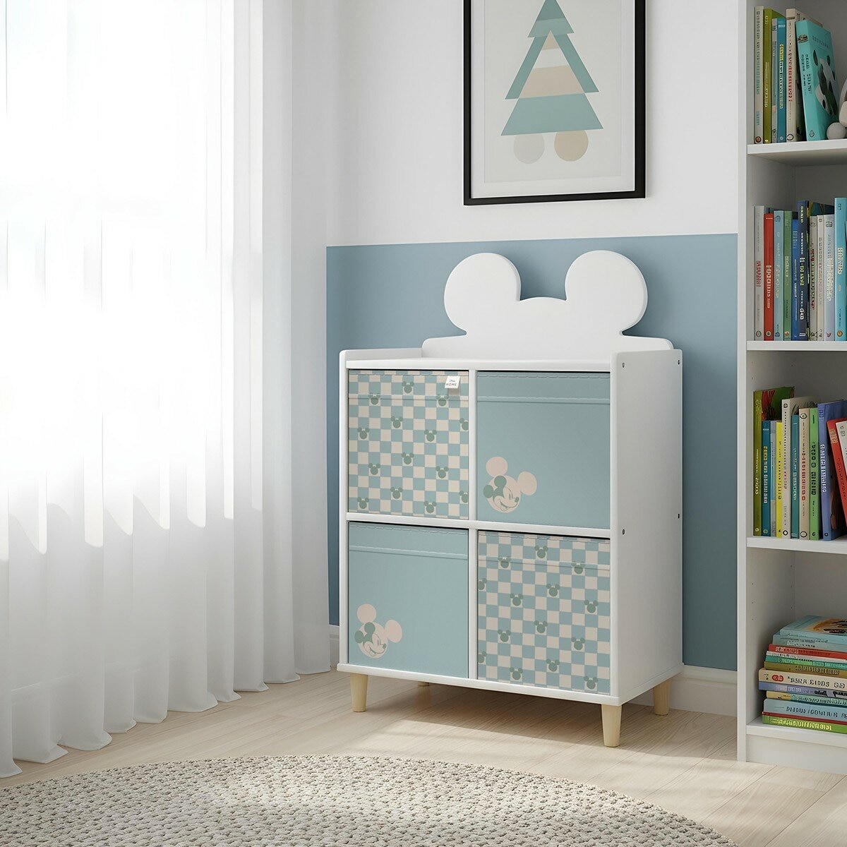 Disney 造型四格置物櫃