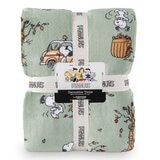 Peanuts 經典卡通舒適毯 152公分 X 177公分 綠