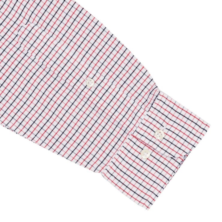 Brooks Brothers 男長袖襯衫 紅白格紋 M
