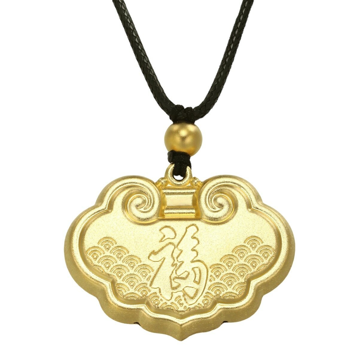 24K黃金項鍊 古法天賜鴻福鎖包 386厘