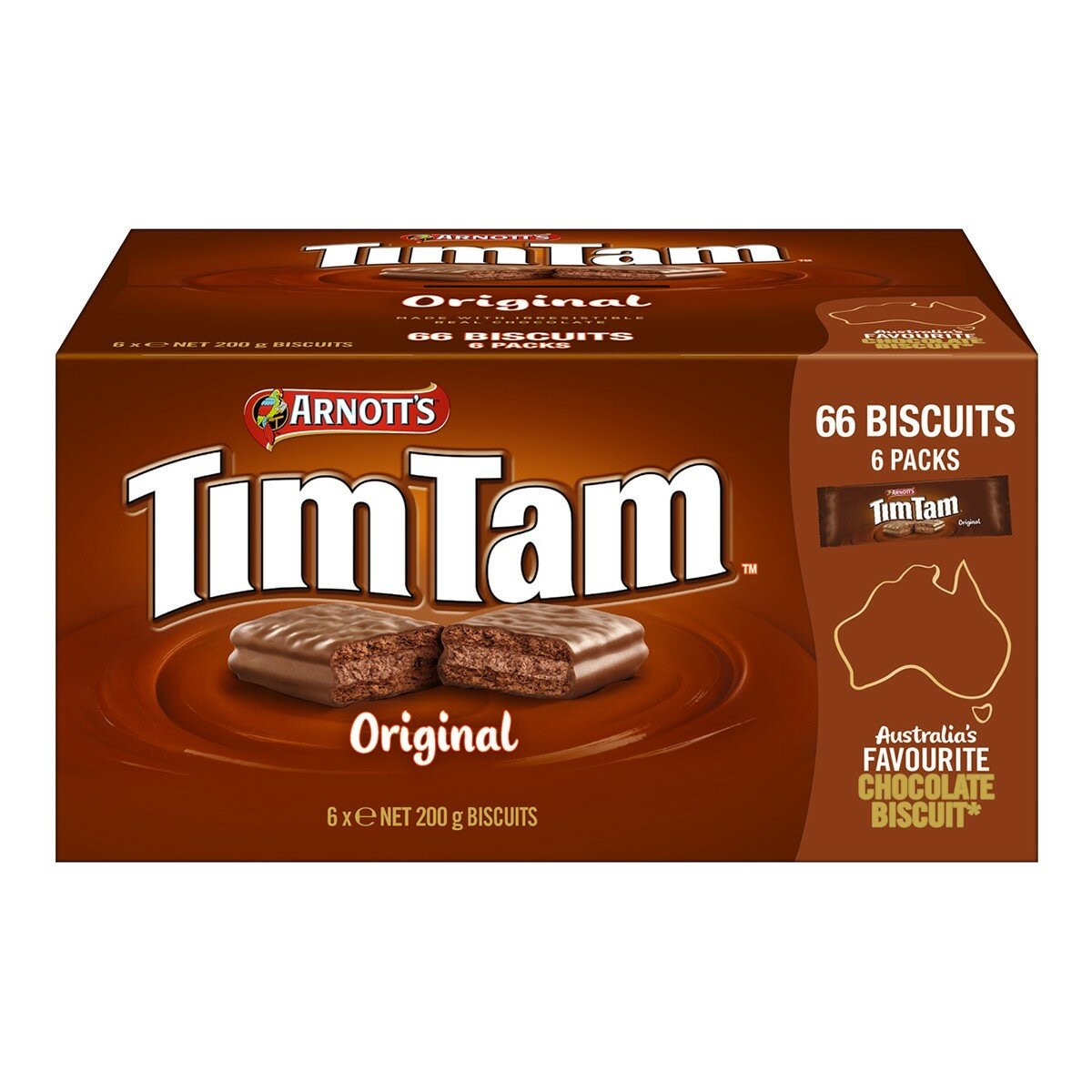 Arnott's Tim Tam Chocolate Biscuits 200 g X 6-Pack Arnott's Tim Tam Chocolate Biscuits 200 g X 6-Pack