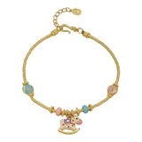 24K黃金手鍊 糖果鎏彩木馬 320厘