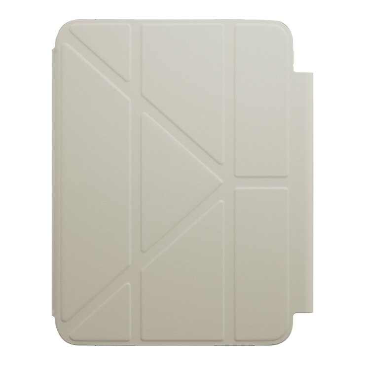 MAGEASY Facet 全方位支架透明背蓋保護套 (筆槽款) 適用於 2022 iPad 10.9吋 A14 & 2025 iPad 11吋 A16 星光白