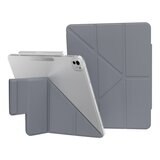MAGEASY Facet 全方位支架透明背蓋保護套 (筆槽款) 適用於 2024 iPad Pro 13吋 阿拉斯加藍