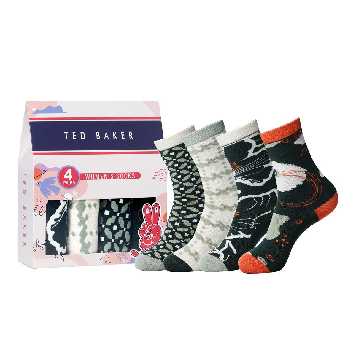 Ted Baker 女中筒襪四入組