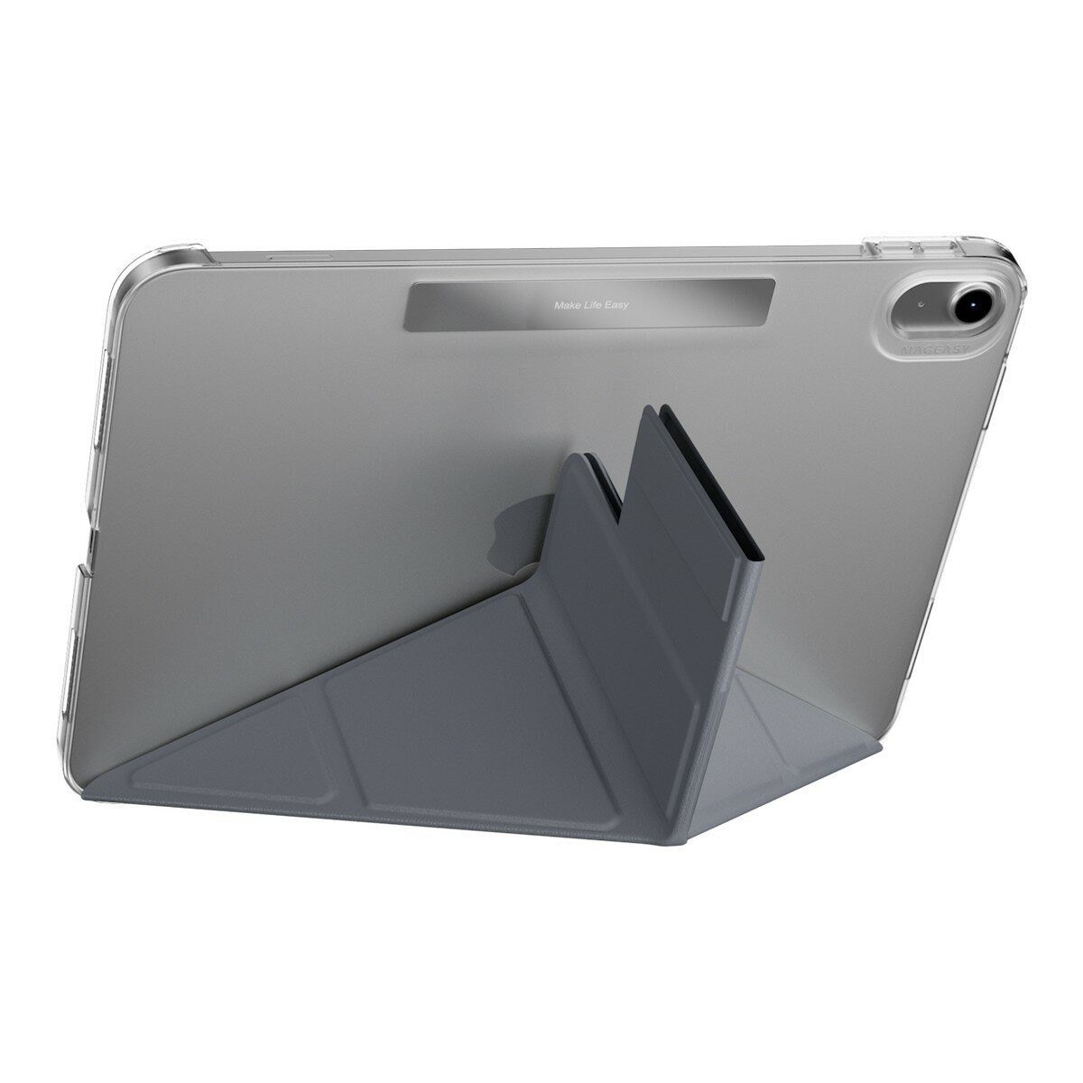 MAGEASY Facet 全方位支架透明背蓋保護套 for 2022 iPad 10 & 2025 iPad A16 阿拉斯加藍