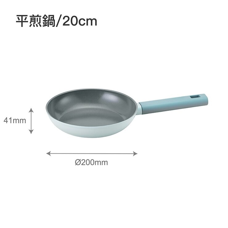 樂扣樂扣 ECO BLUE 鍛造陶瓷不沾鍋 2件組 20公分平煎鍋+28公分炒鍋