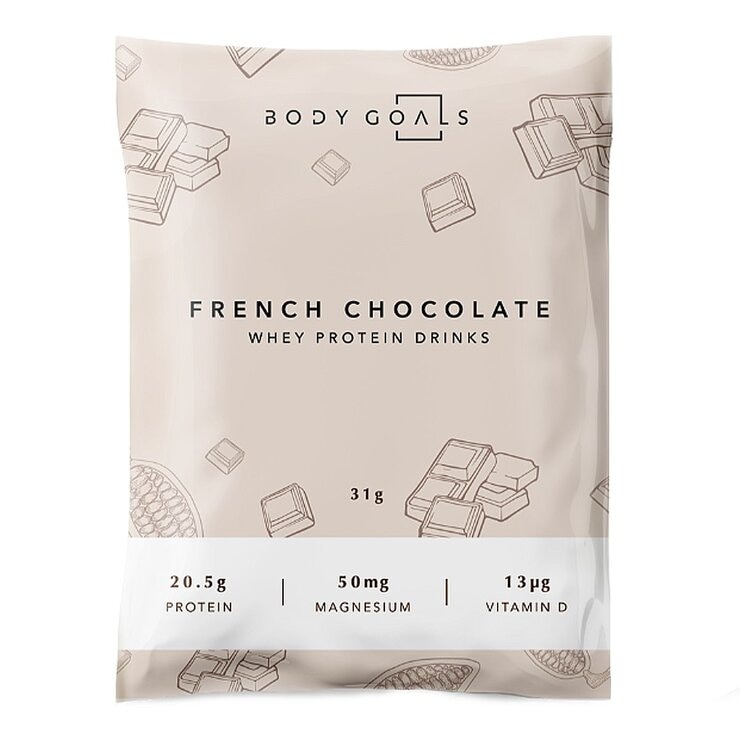 Body Goals Multi-Effect Whey Protein Drinks 31 g X 60-Pack [French Chocolate / Milk Tea / Strawberry Milk / Papaya Milk / Thai Milk Tea / Brown Sugar Milk Tea]