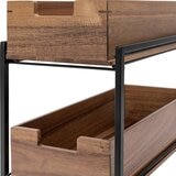 Seville Classics 雙層木製抽屜式置物籃架