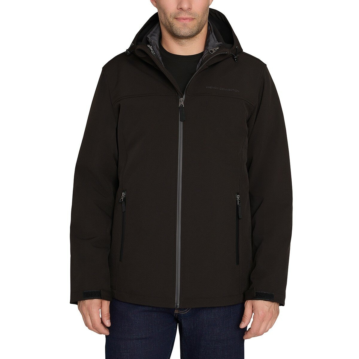 French Connection 男三合一防風連帽外套 黑 French Connection 男三合一防風連帽外套 黑