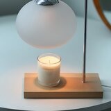 Imogen Wax 圓形玻璃融蠟燈+薰衣草大豆蠟燭 120公克 X 1入