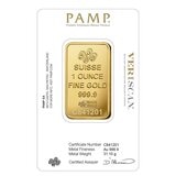 PAMP財富女神黃金條塊 1盎司