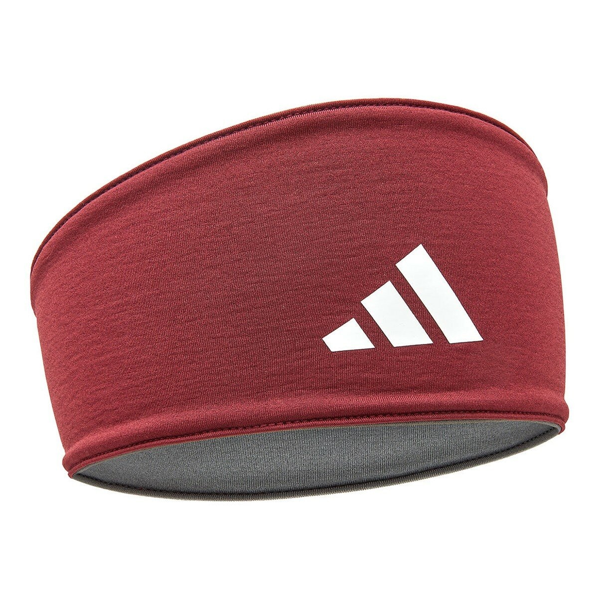 Adidas Dây buộc đầu hai mặt đàn hồi hút mồ hôi màu đỏ sẫm