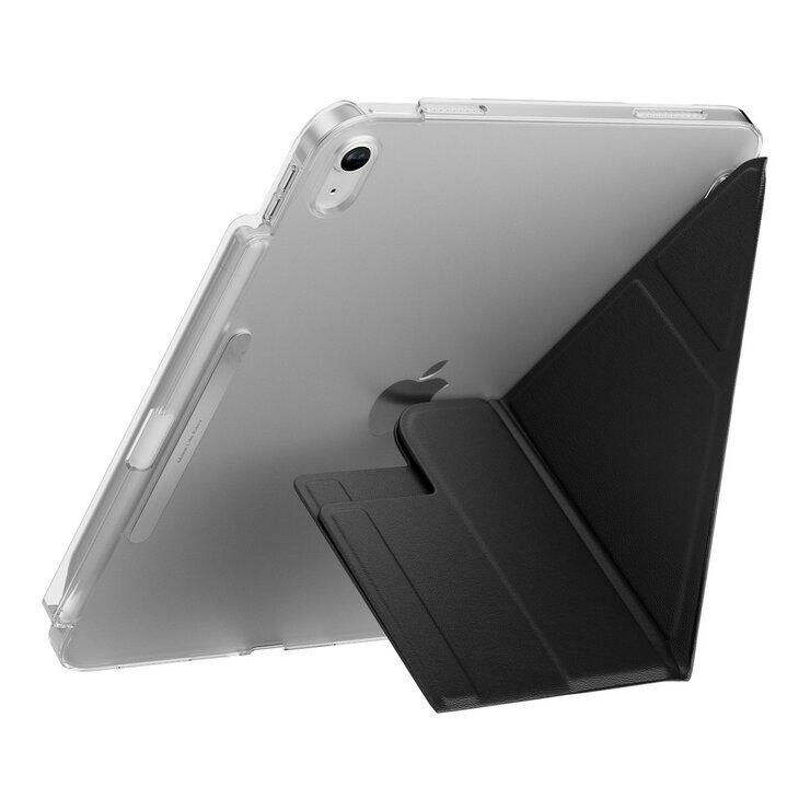 MAGEASY Facet 全方位支架透明背蓋保護套 (筆槽款) 適用於 2022 iPad 10.9吋 A14 & 2025 iPad 11吋 A16 黑色