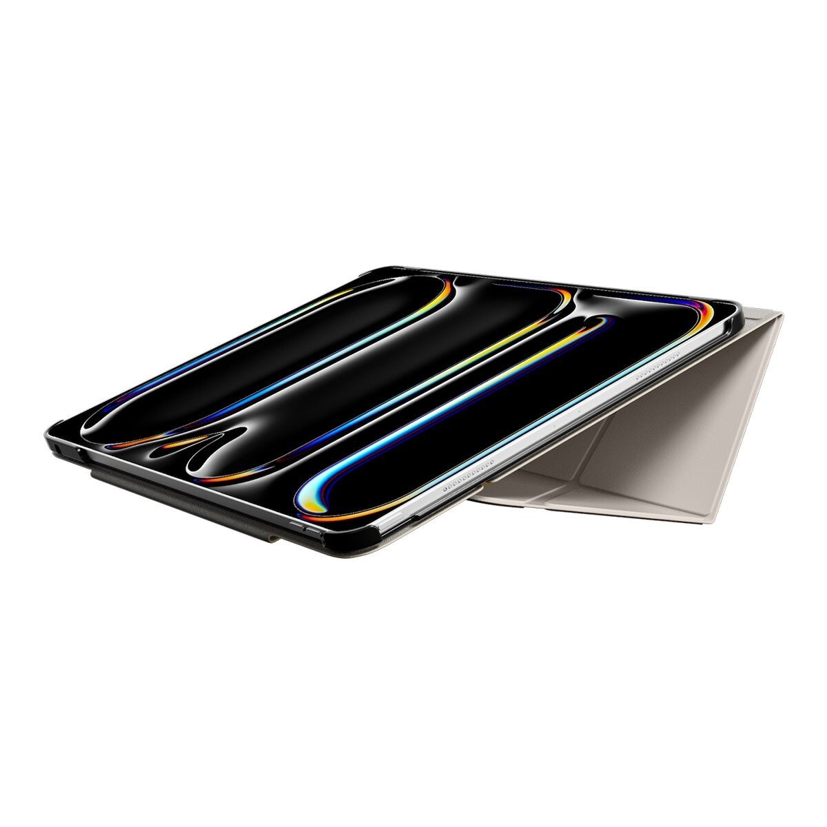 MAGEASY Lift 增高支架保護殼 適用於 iPad Pro 13吋 2024 M4 星光白