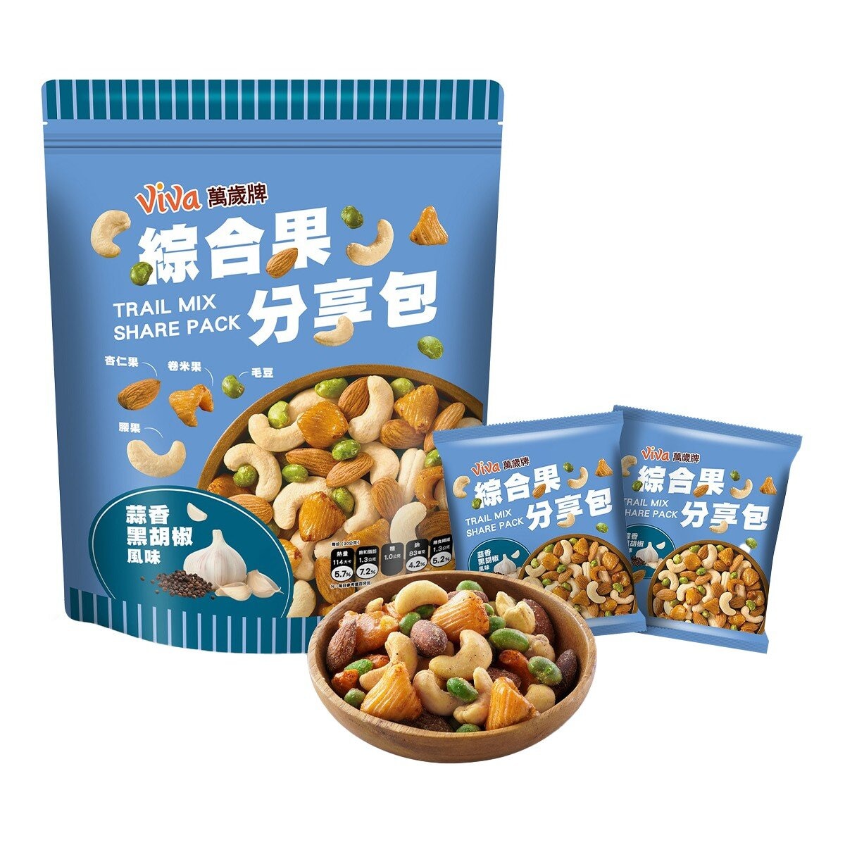 萬歲牌 綜合果分享包蒜香黑胡椒風味 40公克 X 18入
