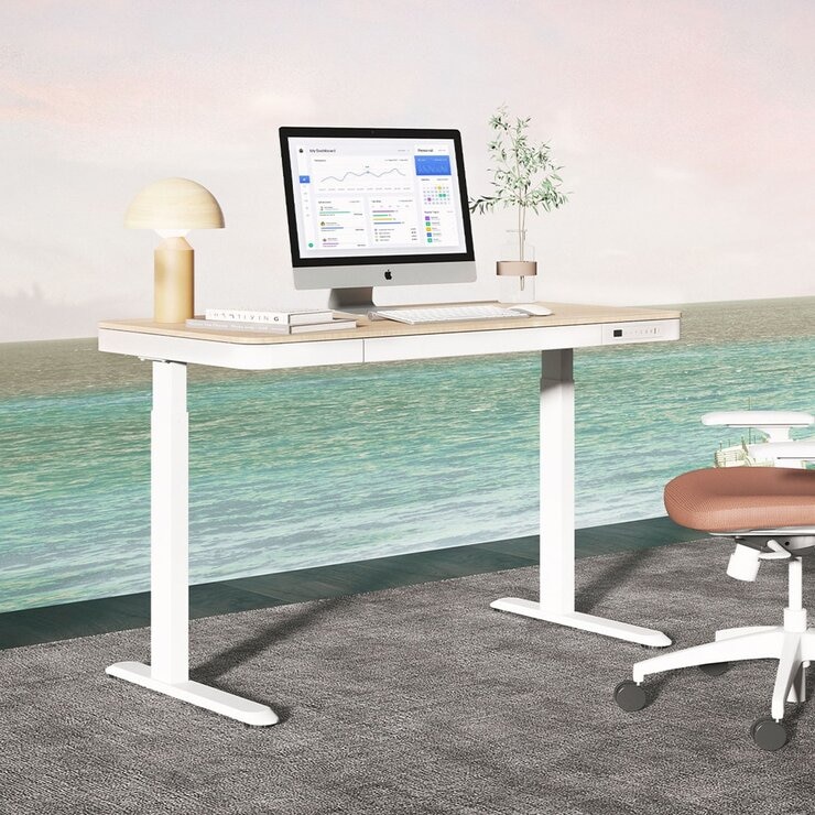 樂歌 電動升降桌 原木桌面 ET200-C