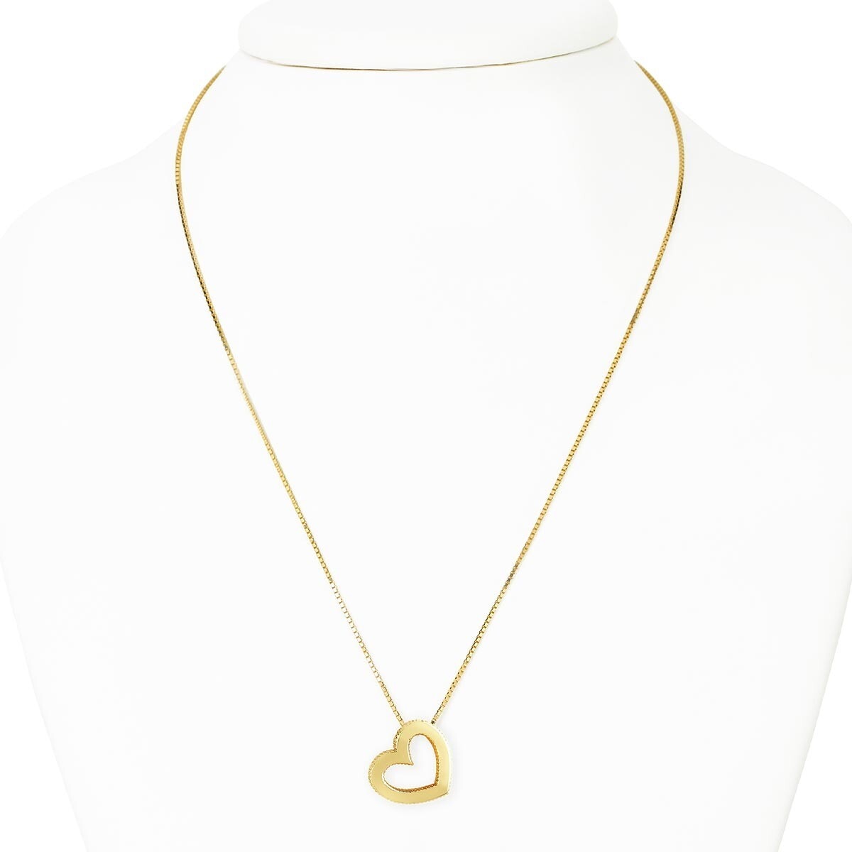 14K黃K金心型項鍊