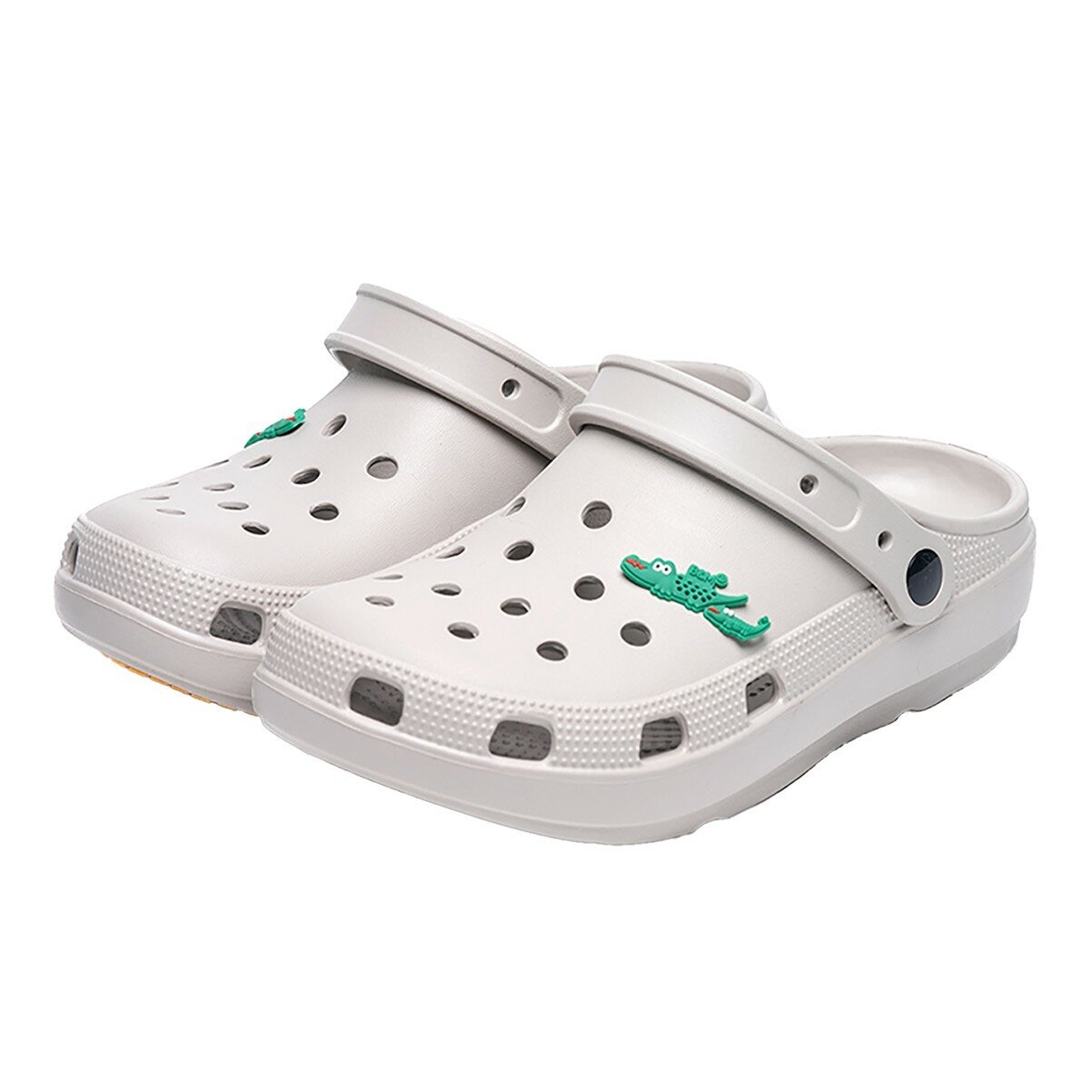 母子鱷魚 兩穿洞洞鞋 淺灰 母子鱷魚 兩穿洞洞鞋 淺灰