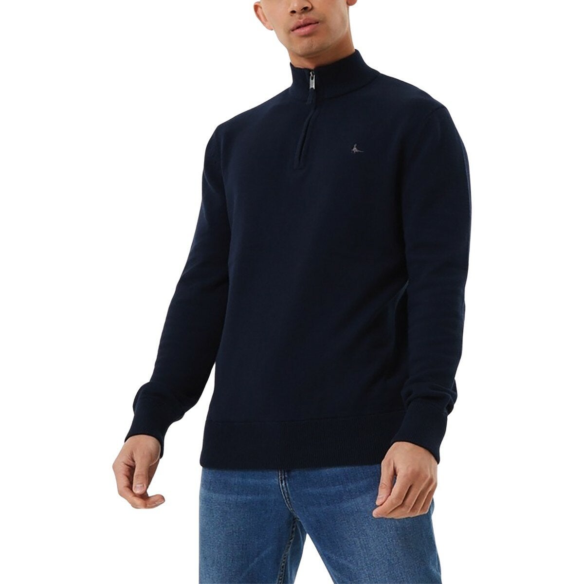 Jack Wills 男半拉鍊長袖上衣 深藍 Jack Wills 男半拉鍊長袖上衣 深藍
