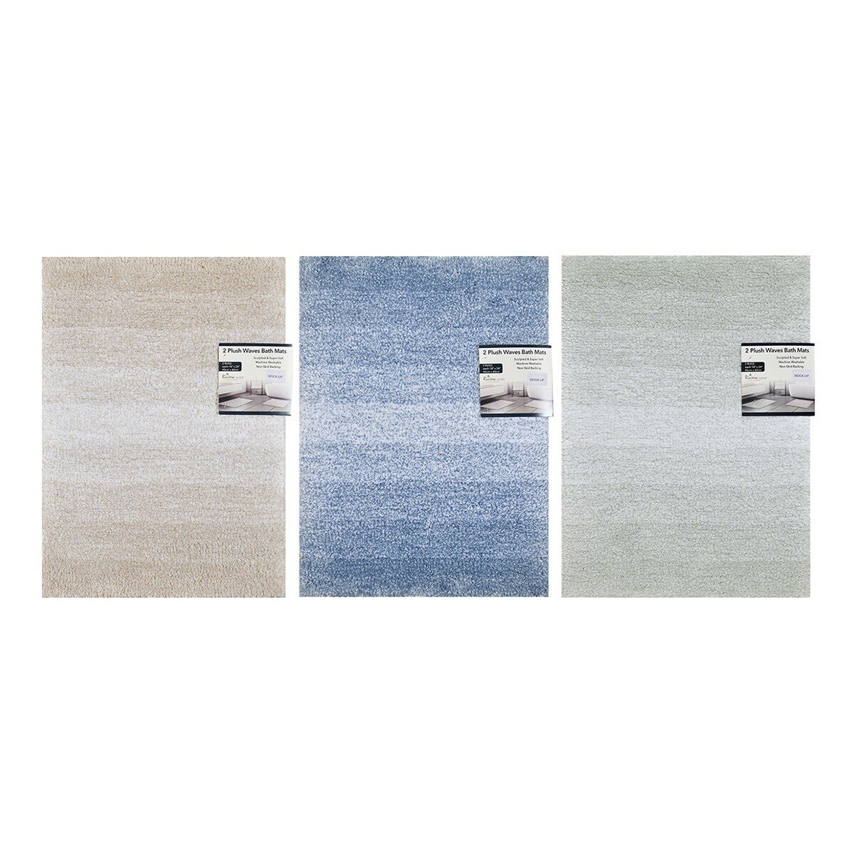 Riviera Home 浴室地墊 2入組 43公分 X 60公分