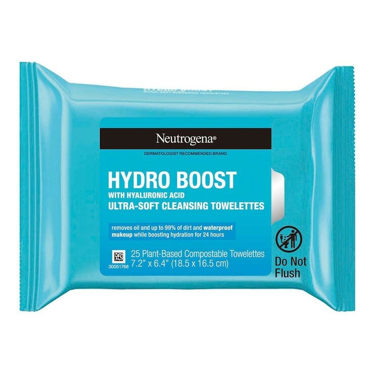 露得清 柔軟潔面巾組 卸妝棉 25張 X 4入 & 玻尿酸保濕棉 25張 X 1入