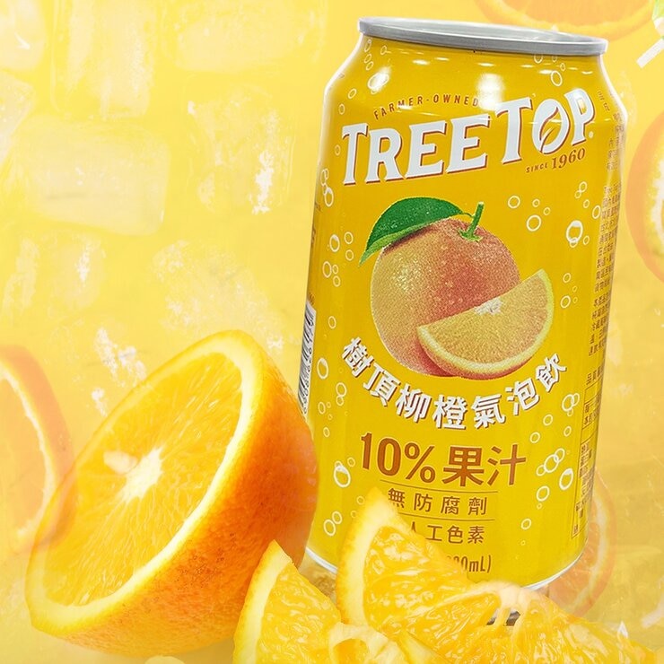Tree Top 樹頂 柳橙氣泡飲 320毫升 X 24入